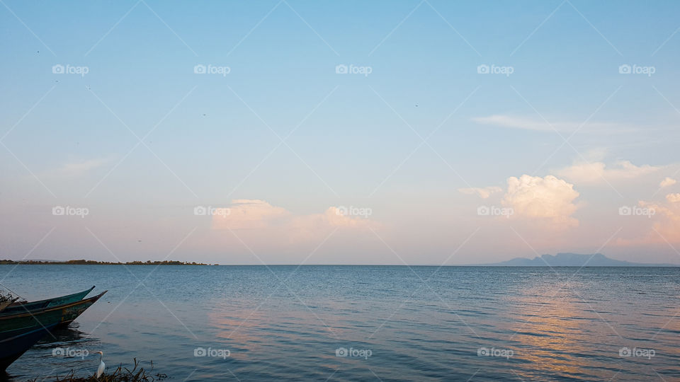 This is Lake Victoria. Africa's largest fresh water lake found in Kenya. A must visit for any visitor going to Kenya.