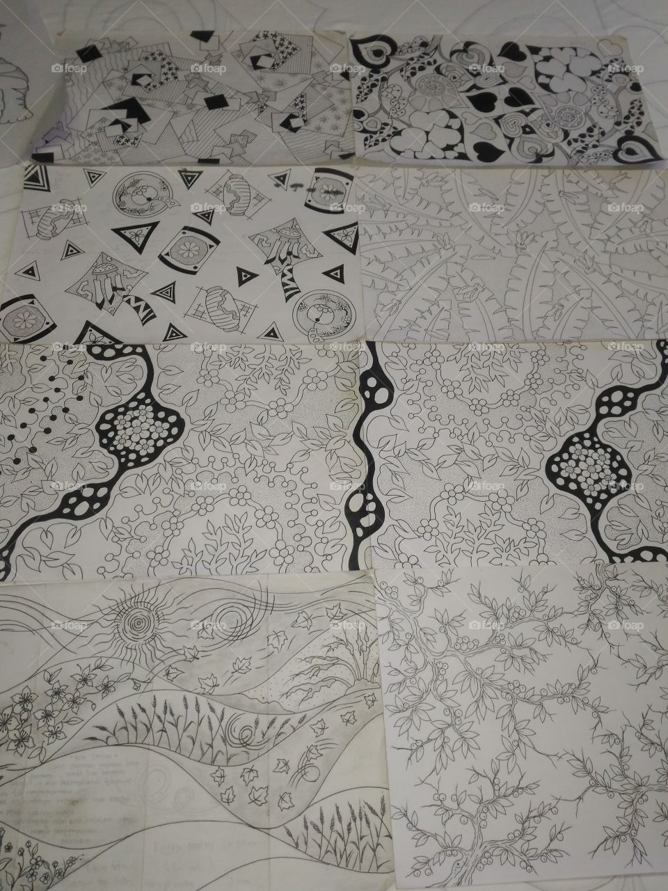 design batik on papers f4