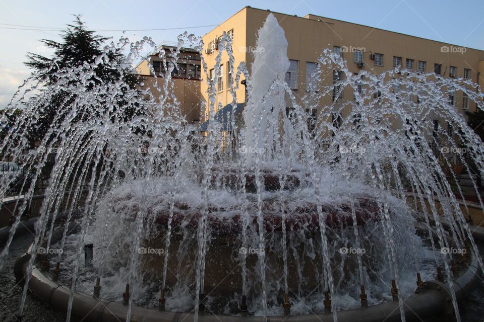 Water jets at the fontaine