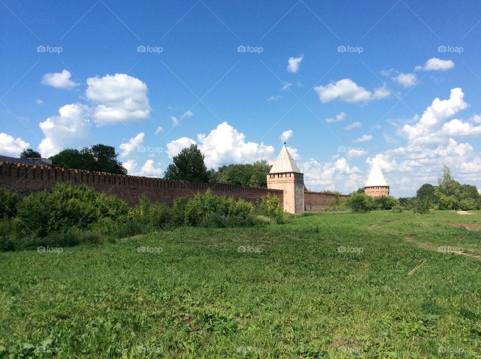 Kremlin wall in Smolensk, Russia