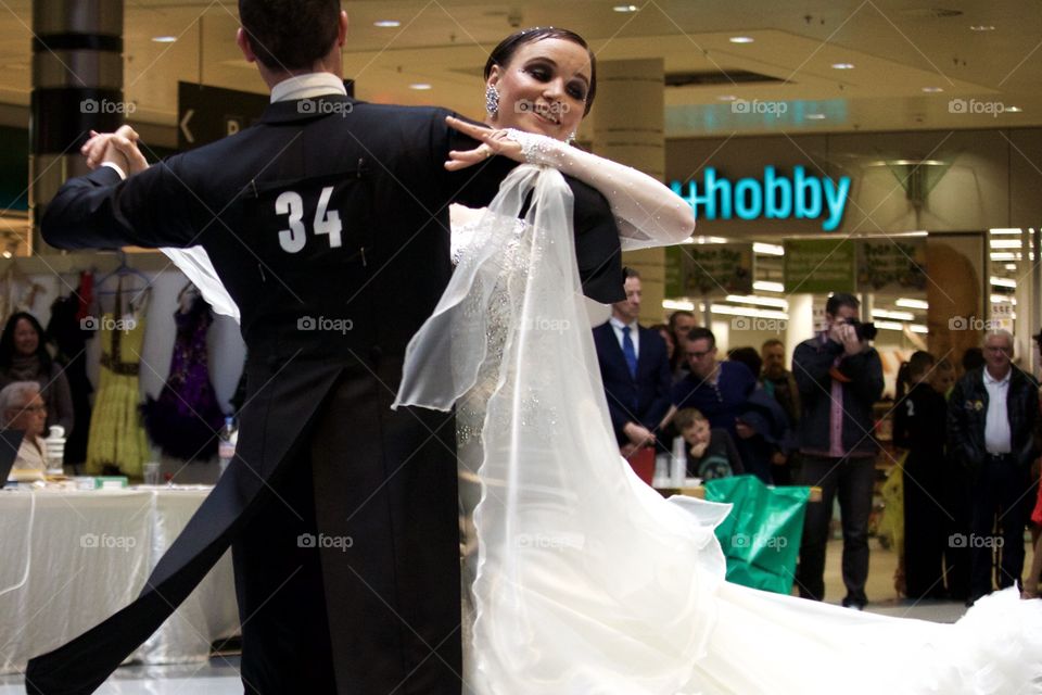 Couple Dancing In A Dance Contest