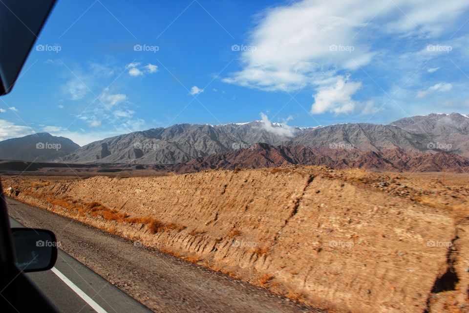 Landscape of mountain of kyrgyzstan