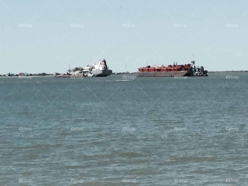 Ships coming in to dock in Galveston