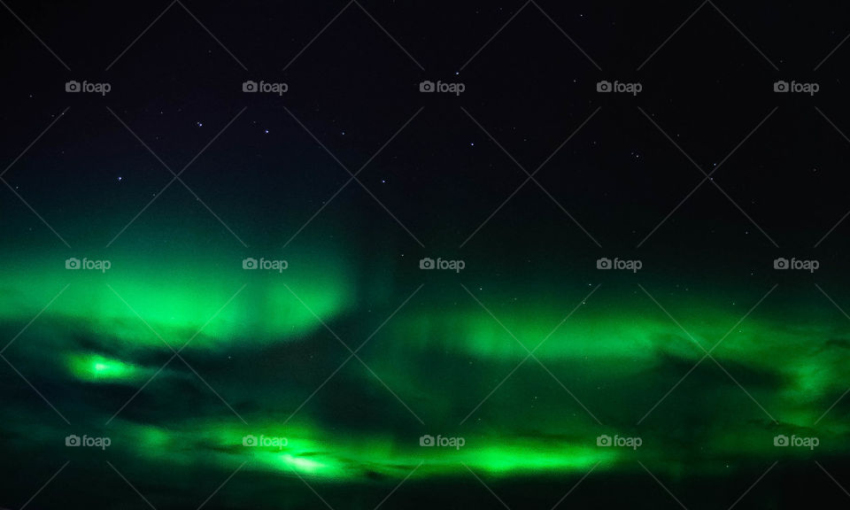 View of aurora borealis