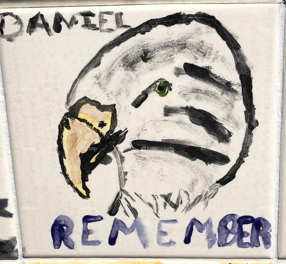 A plaque designed by a child for the Kitsap 9/11 Memorial Project 