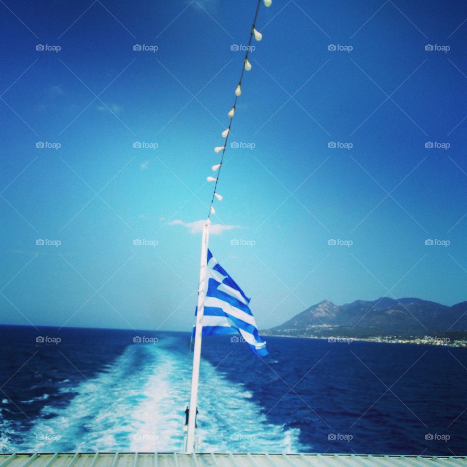leaving the greek island