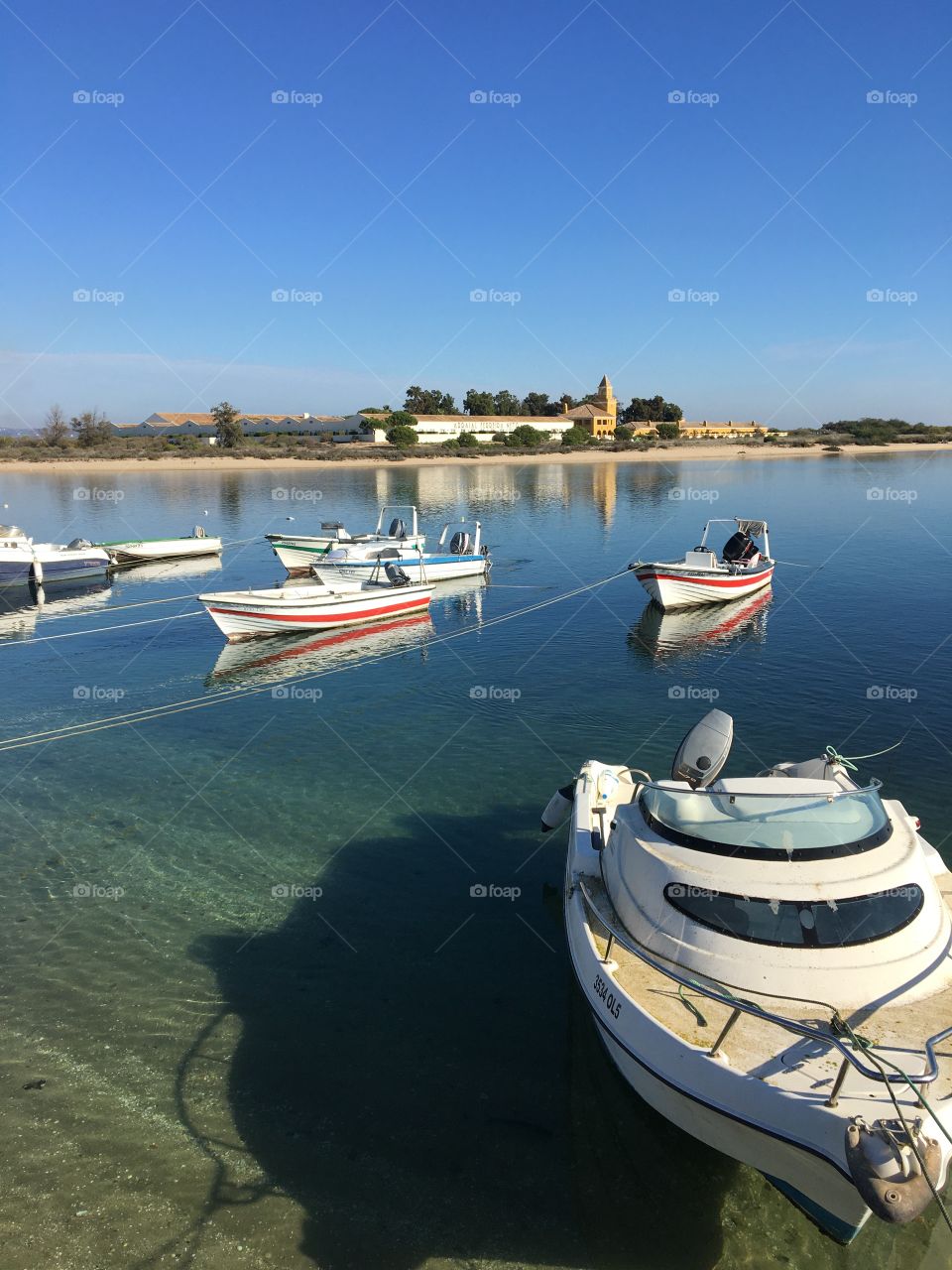 Morning boats on Ria Formosa