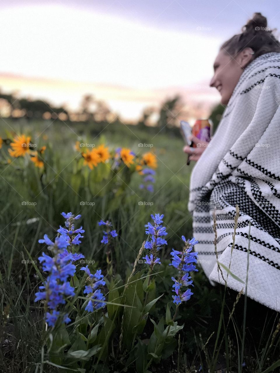 A magical evening among the wildflowers of summer as we hiked and camped with friends 