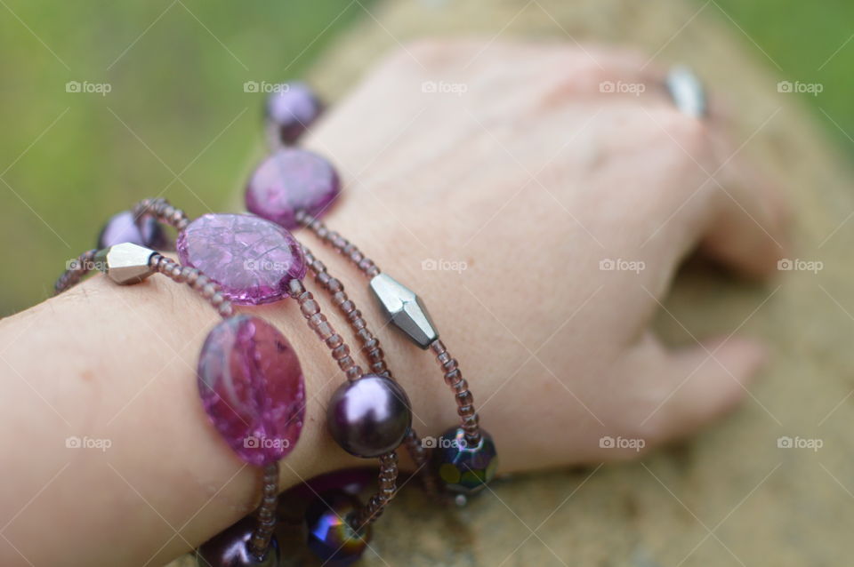 Purple handmade bracelet 