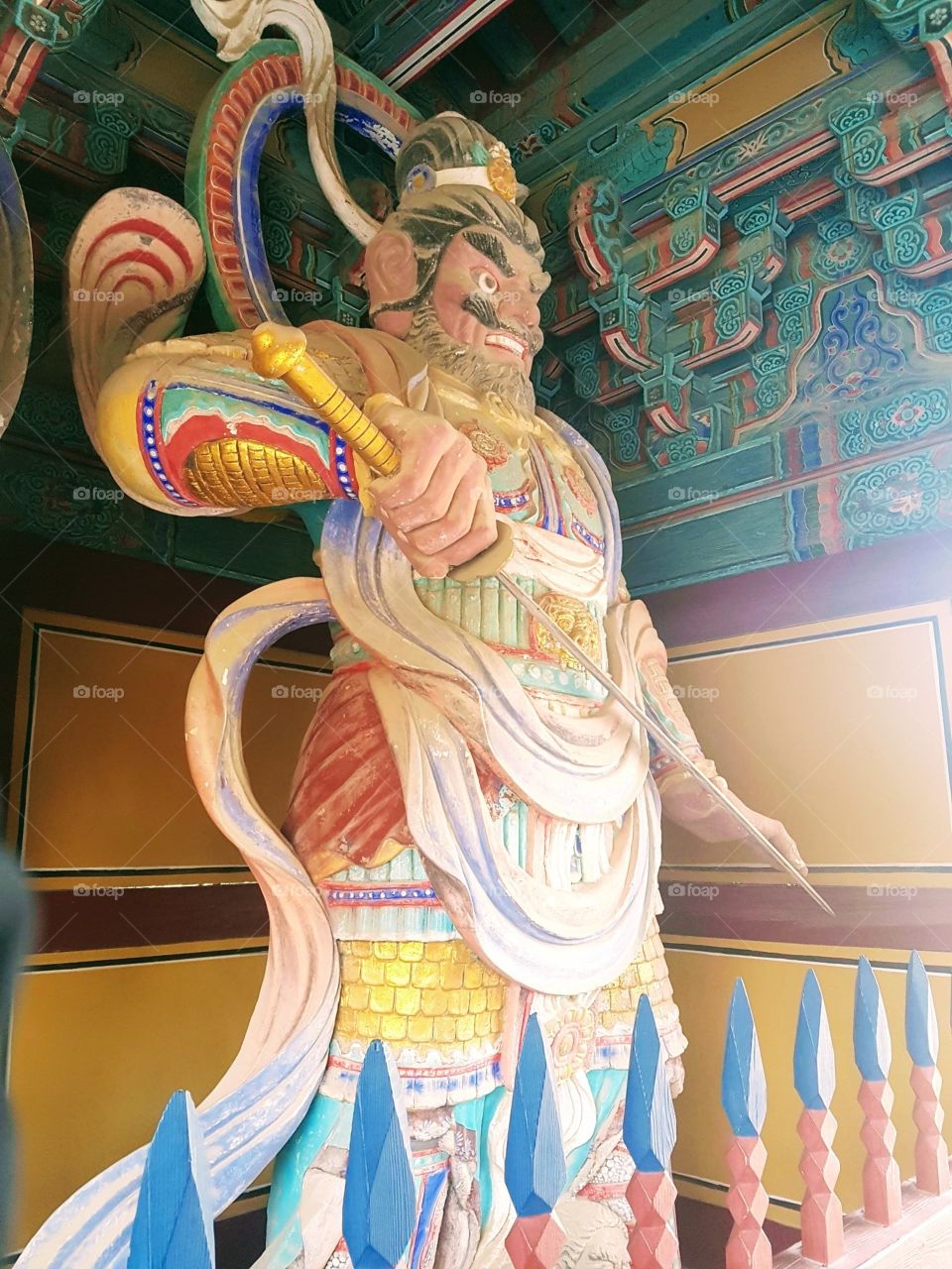 Inside Buddhist Temple In Gyeongju South Korea.