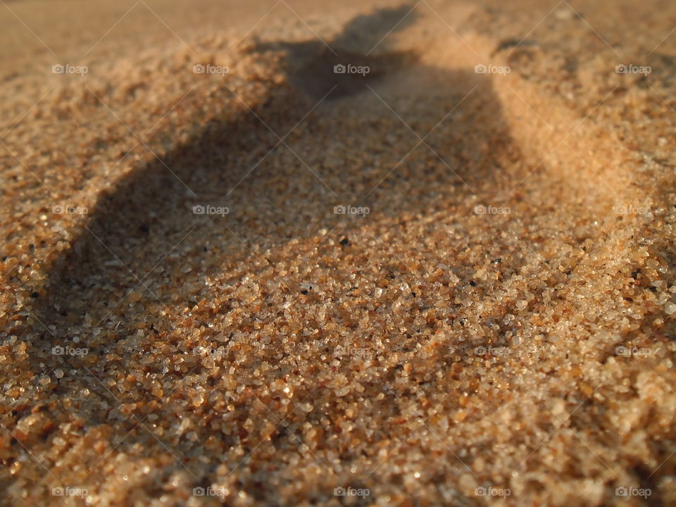 Footprint and sand