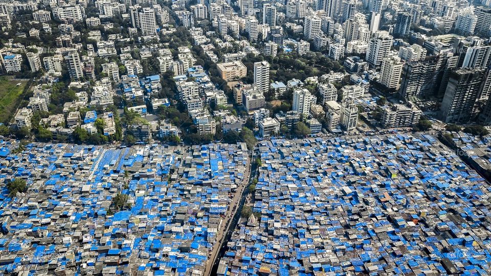One of the biggest slums area in Mumbai India around the world 