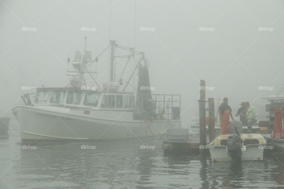 “Thick as pea soup.”  It’s an expression used around here for thick fog as fisherman prepare for the day.