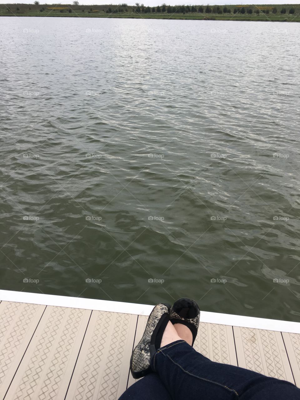 Sitting by the lake