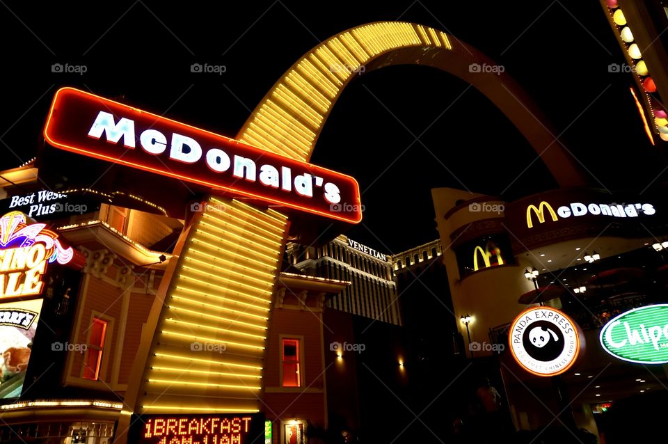 Luminous McDonald’s signs in Las Vegas