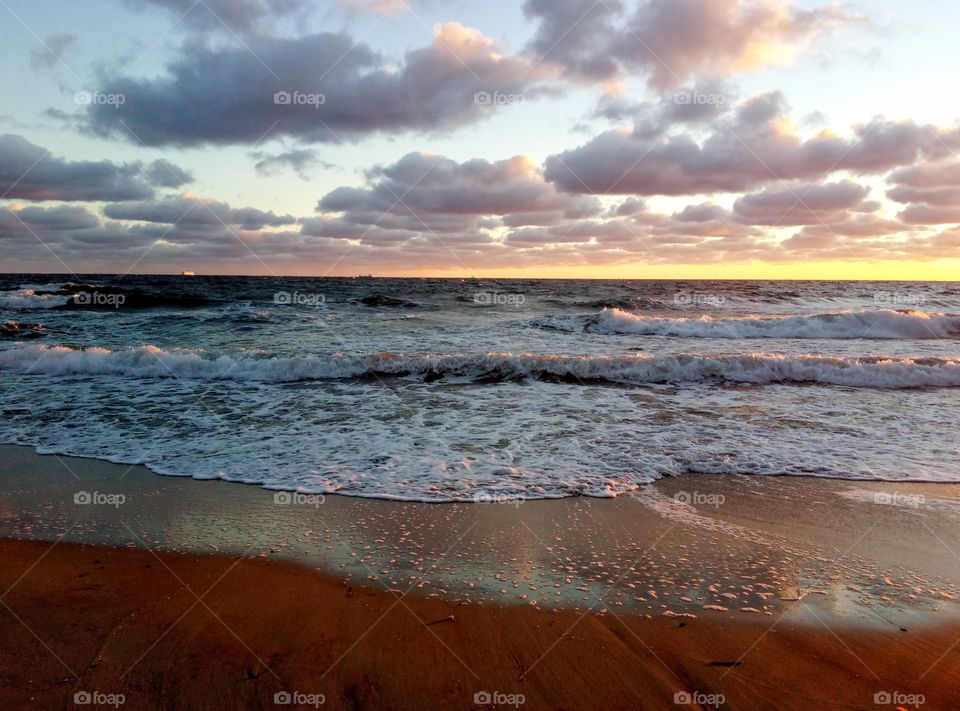 Water, Sunset, Beach, Sea, Ocean