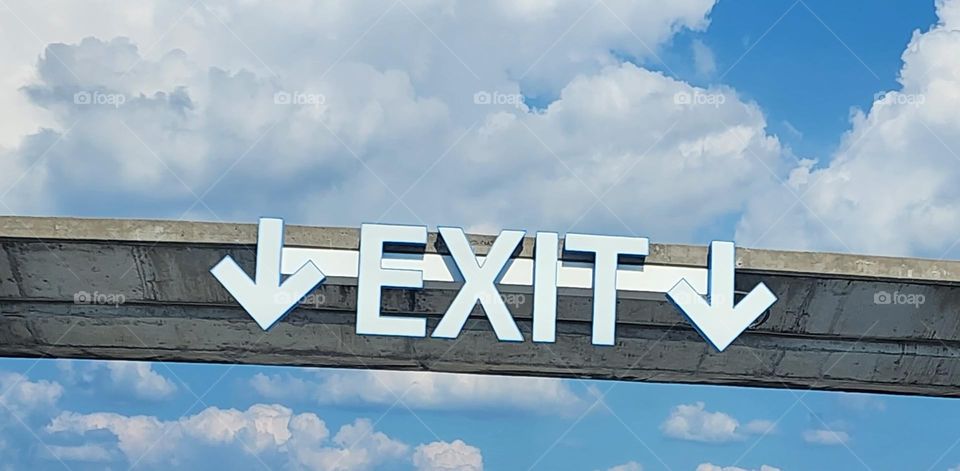 Heavenly Exit Sign