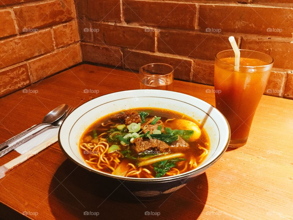 One of the best braised beef noodles I’ve ever had. 