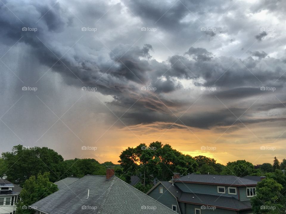 Thunderstorm at sunrise 