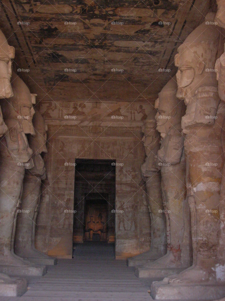 Gods awaiting the twice a year sun