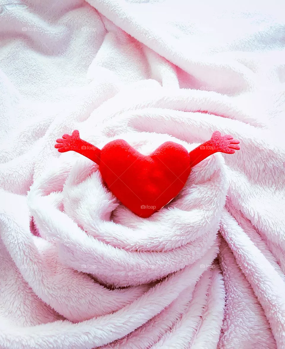 heart shape on blanket
