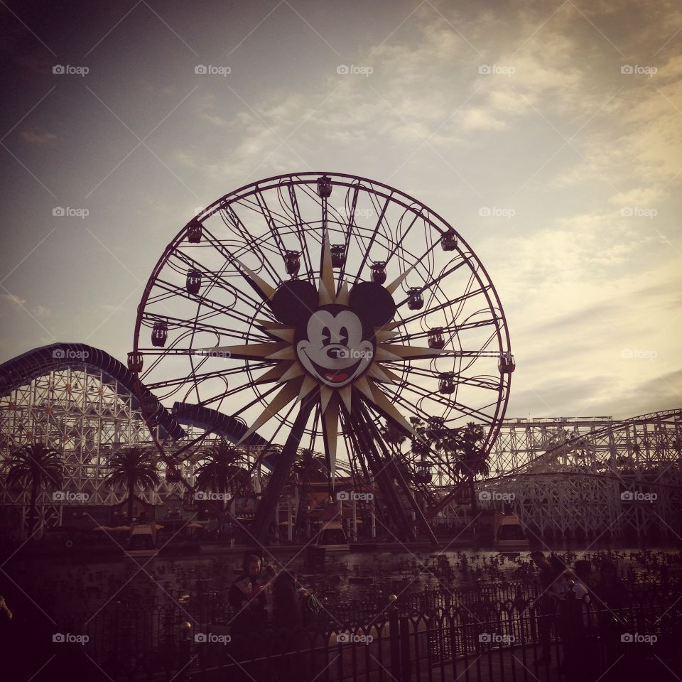 Ferris wheel. Ferris wheel Disneyland CA