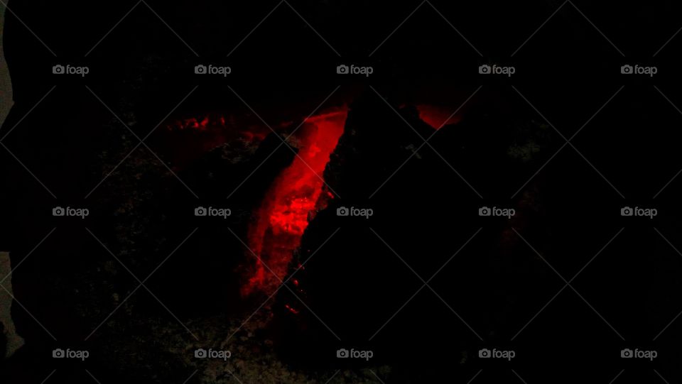 light from embers