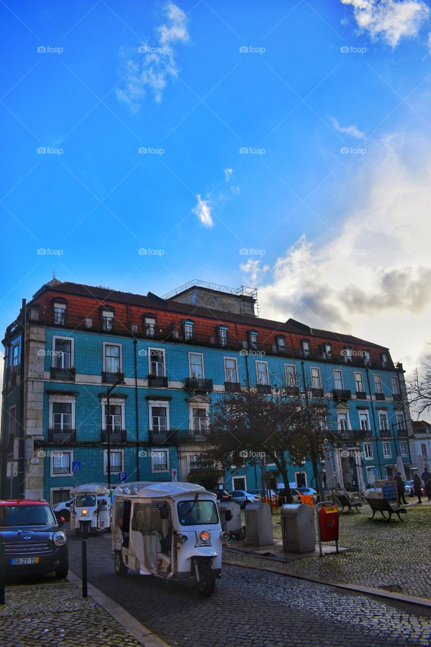 Colorido edificio de Lisboa
