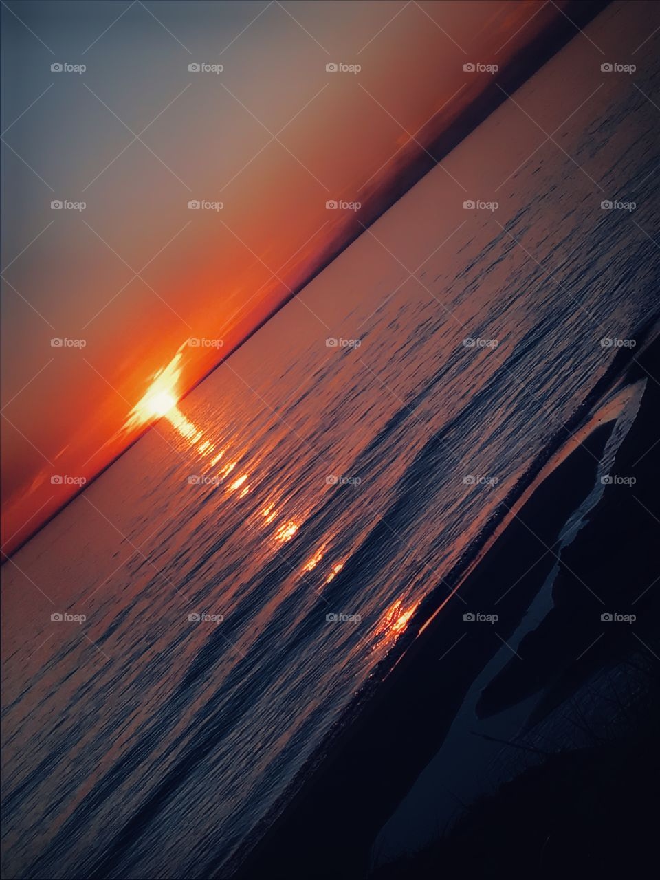 Sunset over Lake Michigan—taken in Ludington, Michigan 