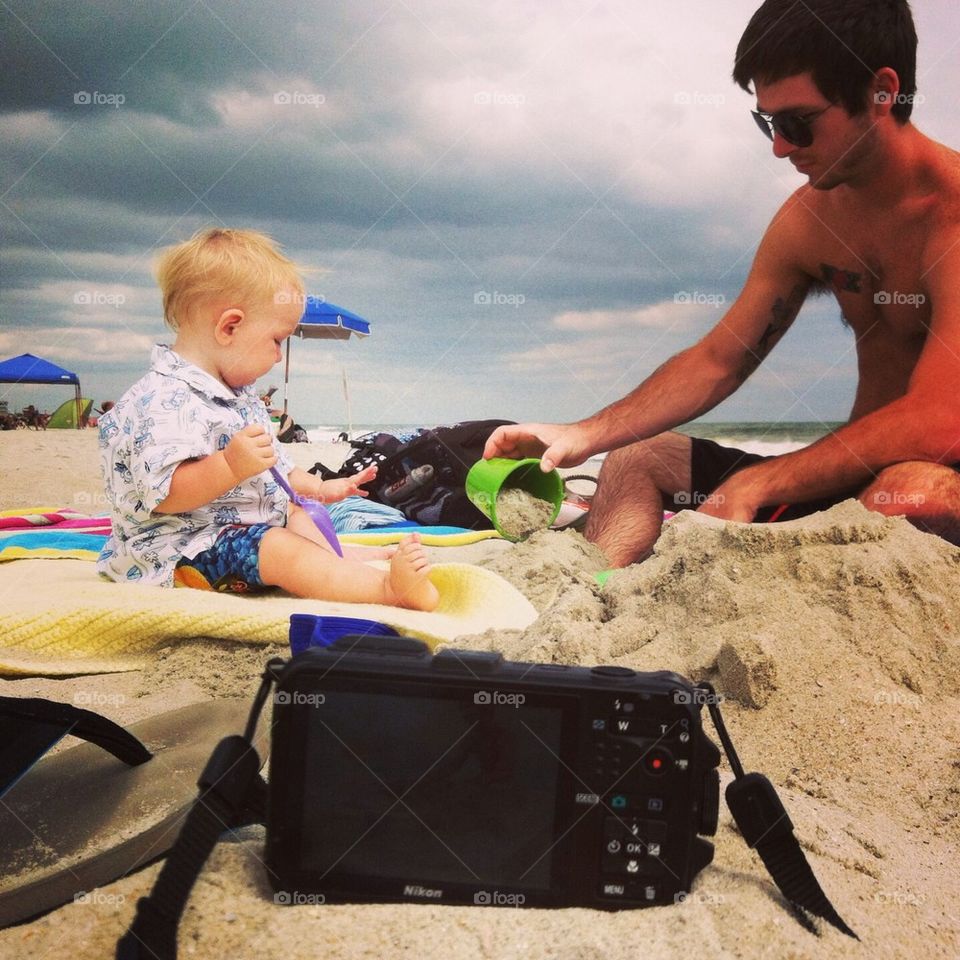 Family beach trip