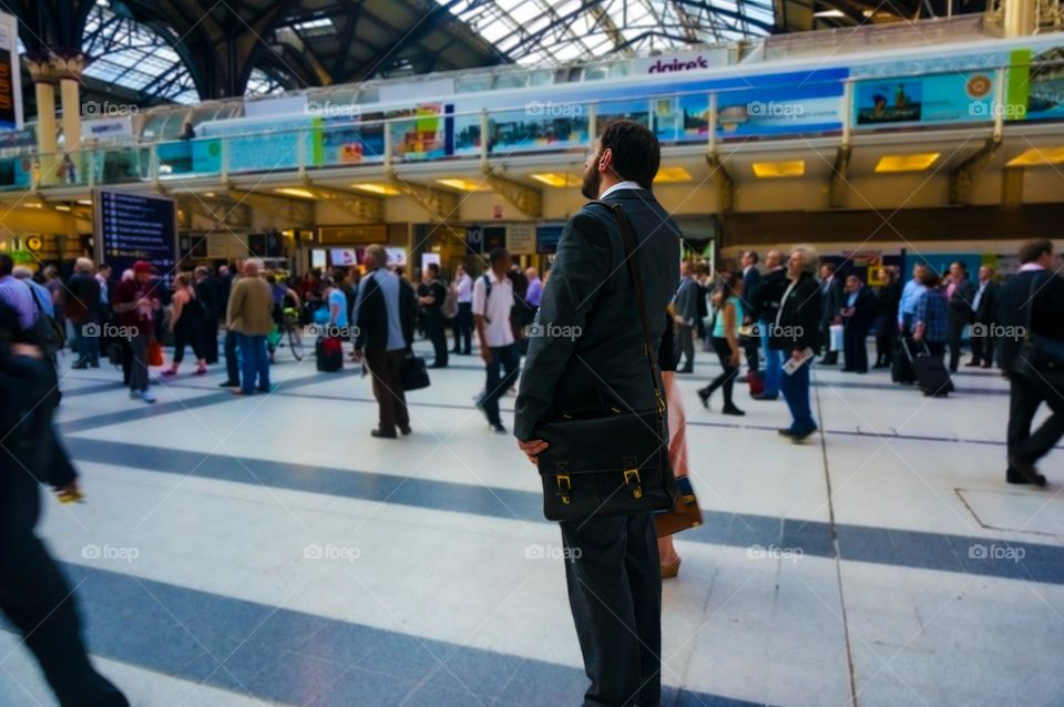 People walking in the station