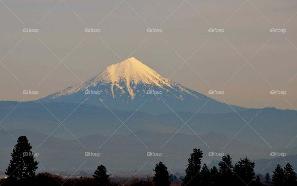 View of mountain during winter