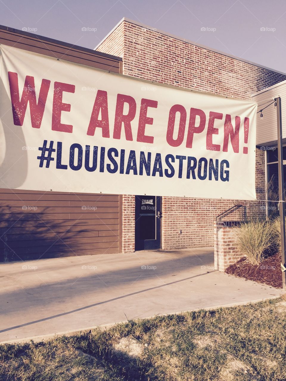 Louisiana  Sign after the flood in August, Saying they are Strong.
