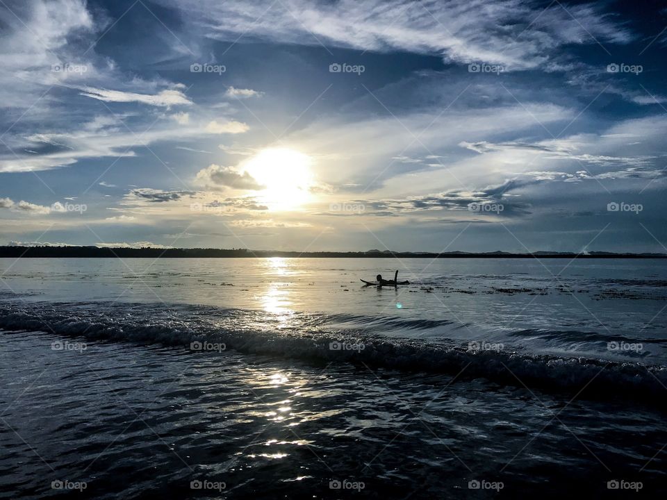 Sunset and ocean