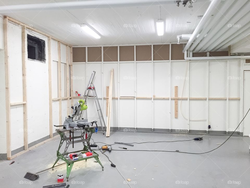 Construction site of a photostudio in Sweden by the nane studiof8