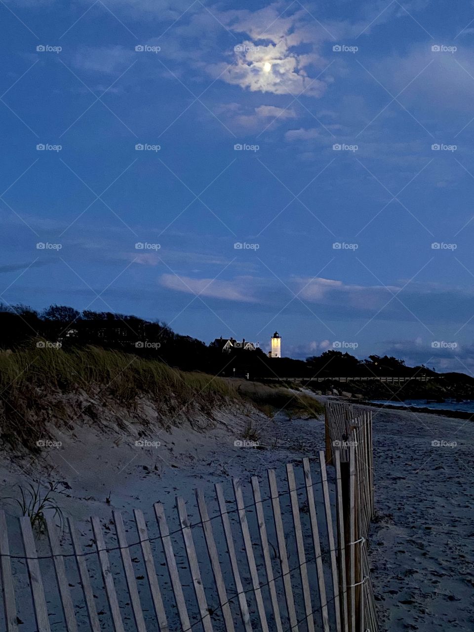 Full moon over the lighthouse 