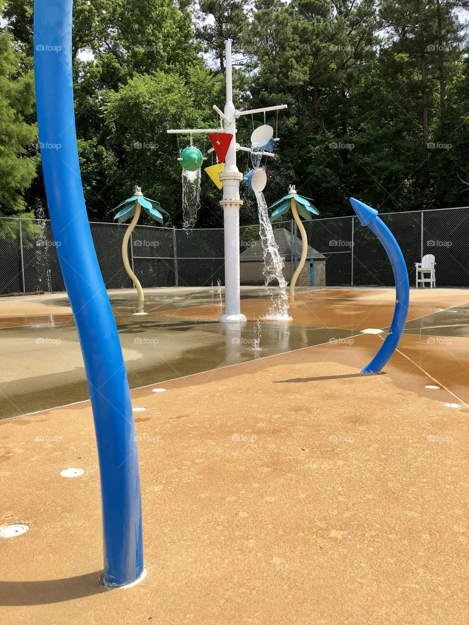 Empty splash park 