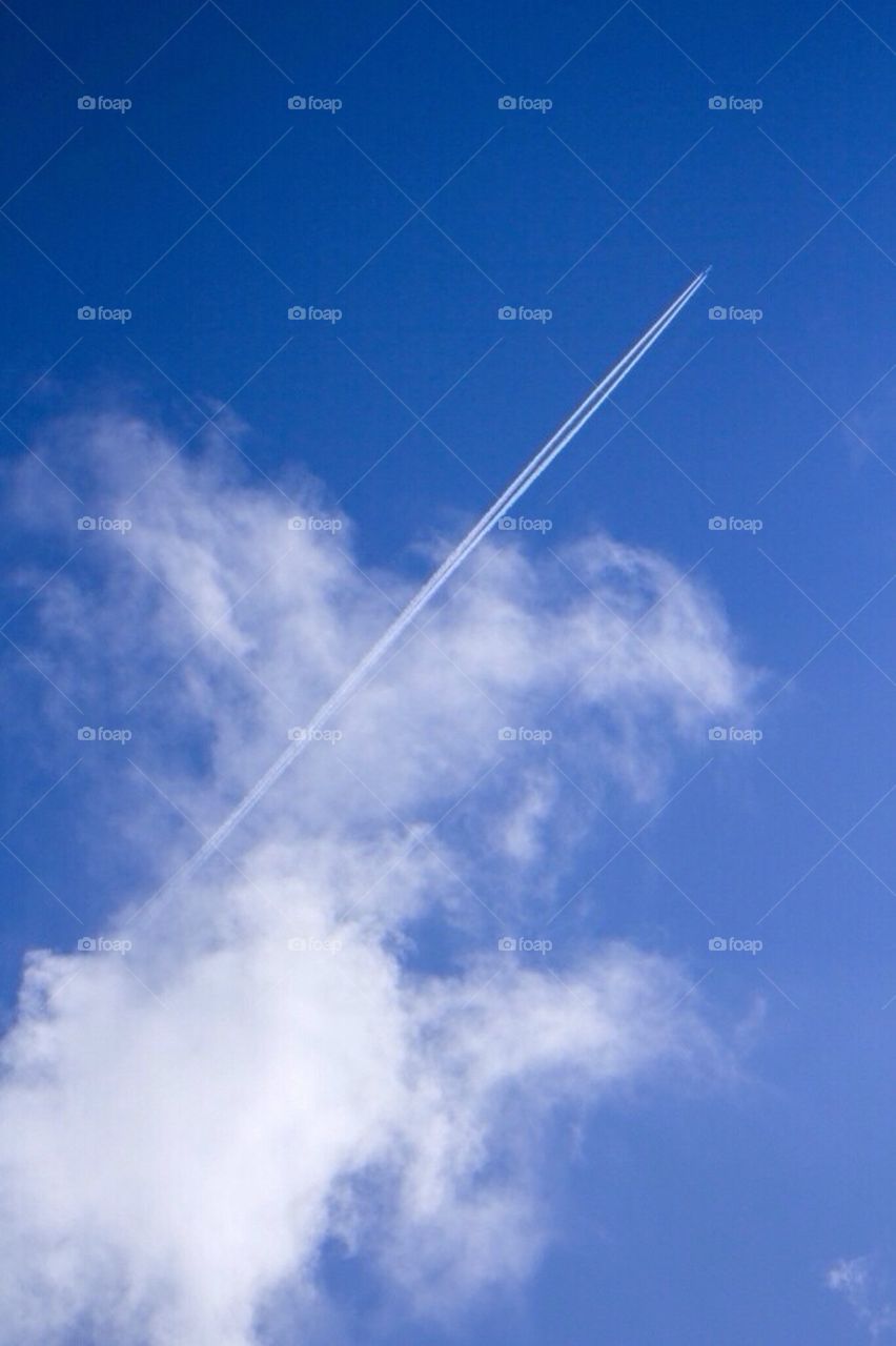 Weather plane in sky
