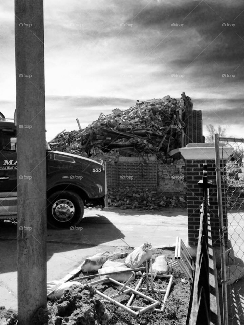 Demolition of church and school 