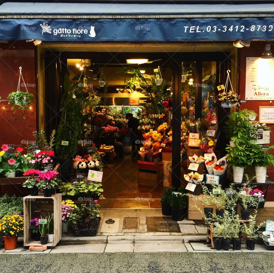Flower shop in Japan 