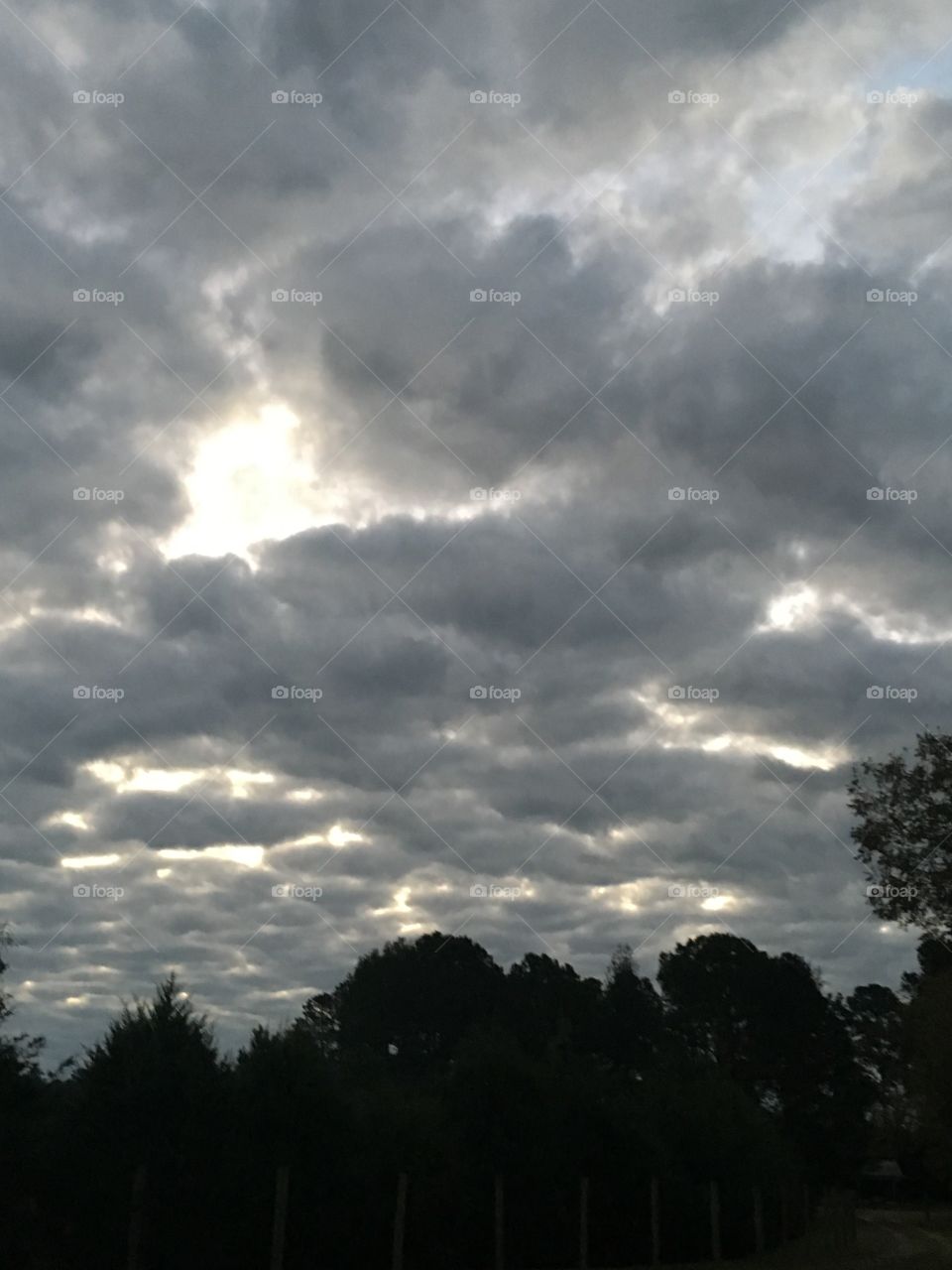 Clouds blocking sun