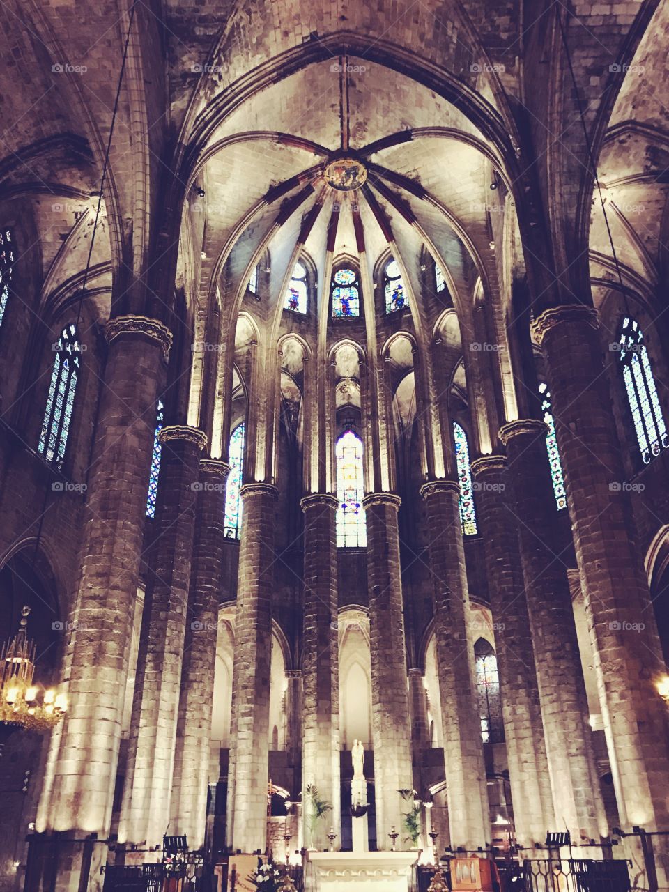 Santa Maria del Mar is an imposing church in the Ribera district of Barcelona, Spain, built between 1329 and 1383 at the height of Catalonia's maritime and mercantile preeminence.