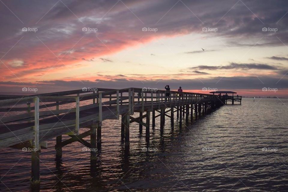 Beautiful night for a walk by the pier