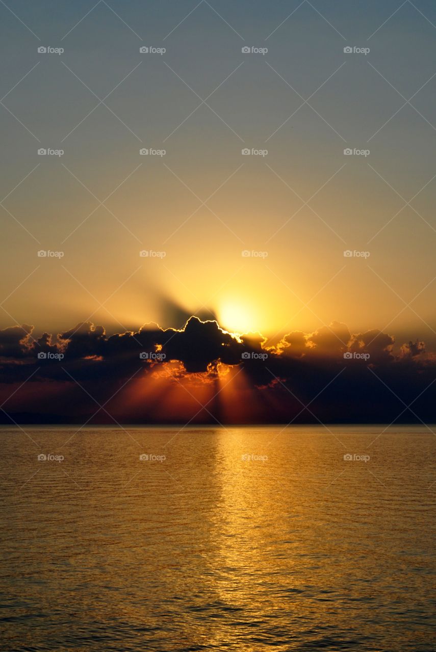 Sunset, Water, Dawn, Evening, Sun