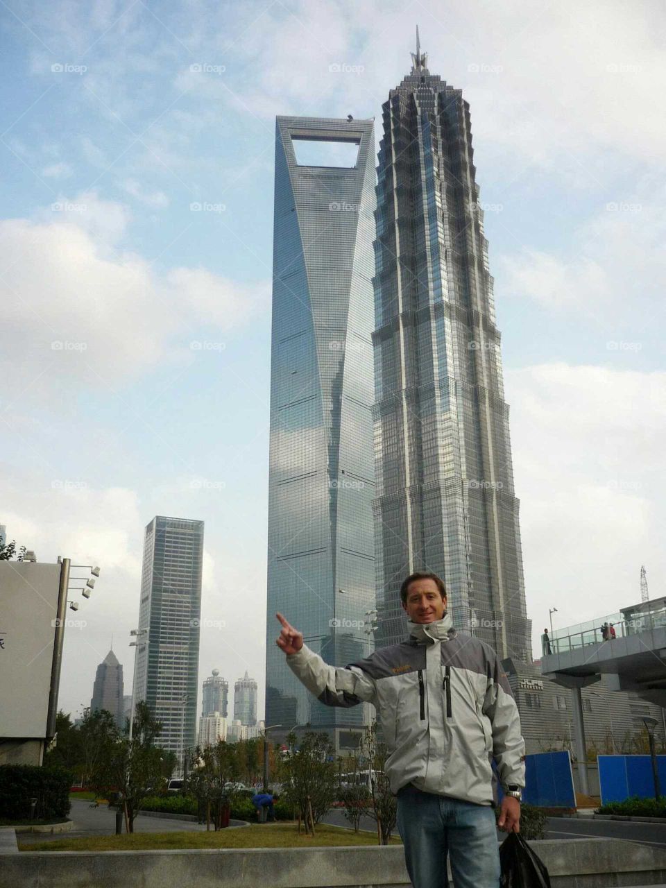 skysckaper in shangai. cityscape in pudong shangai