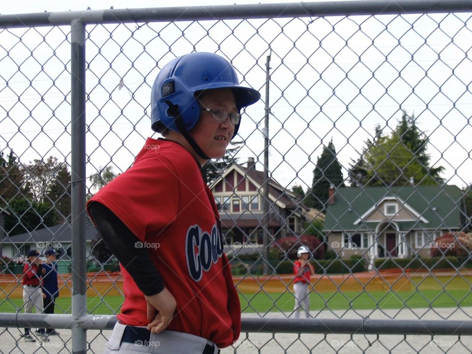 Next up to bat!. Little leaguer baseball