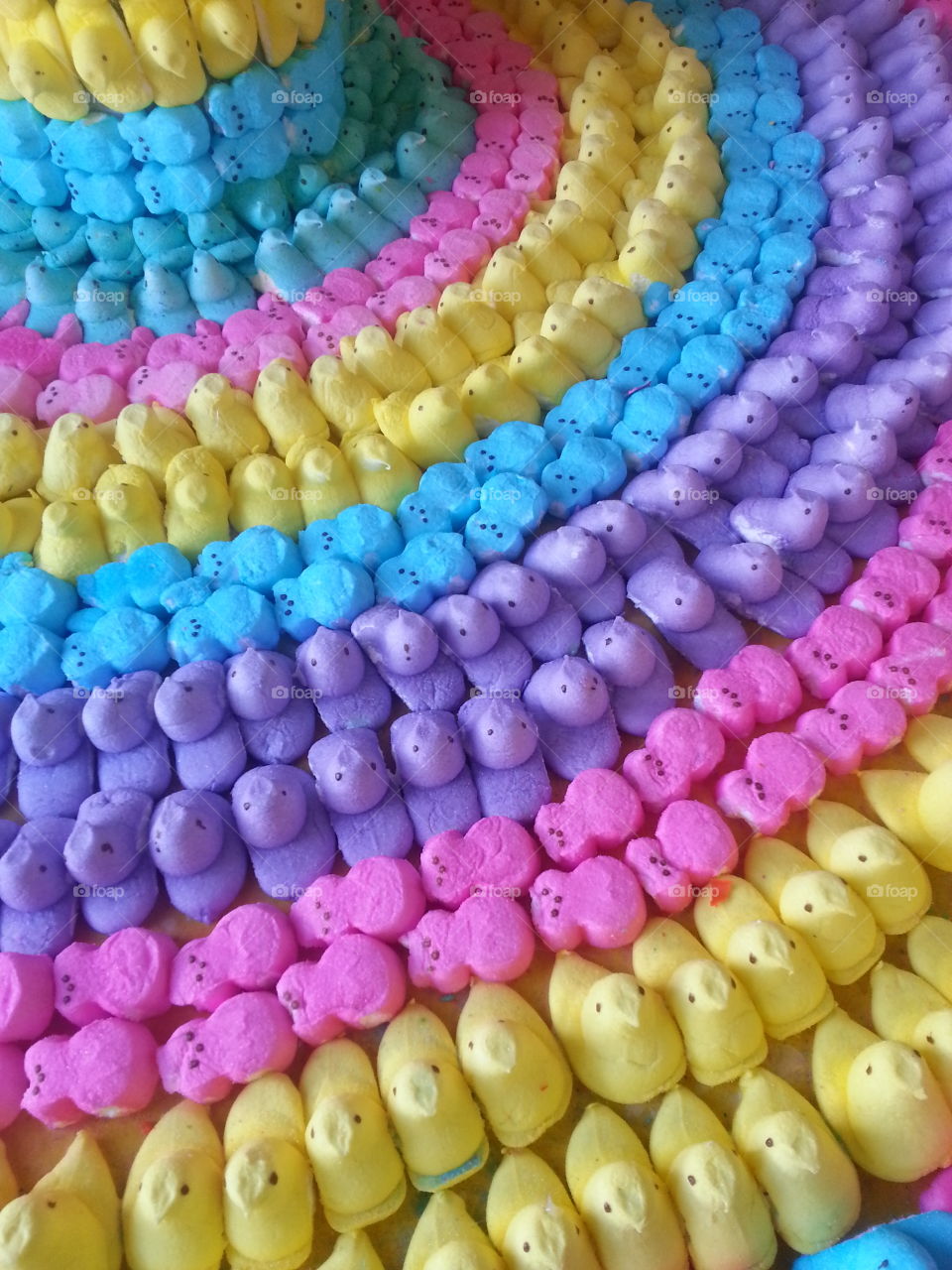 Peeps. They have a "Peep Fest" in our area to show of handiwork using marshmallow Peeps.