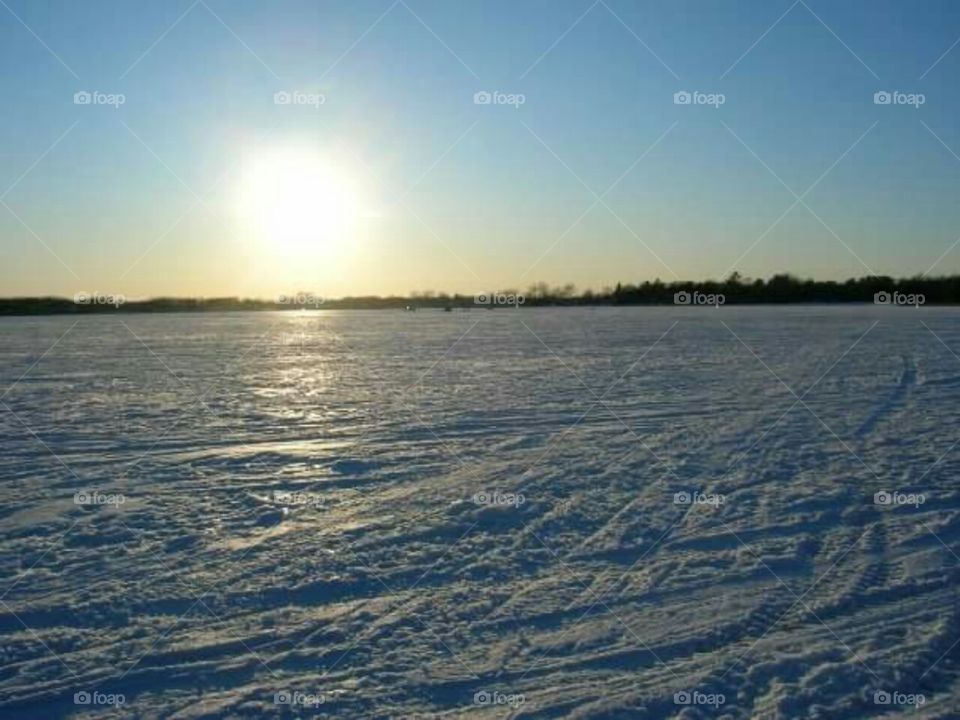 Frozen Lake George