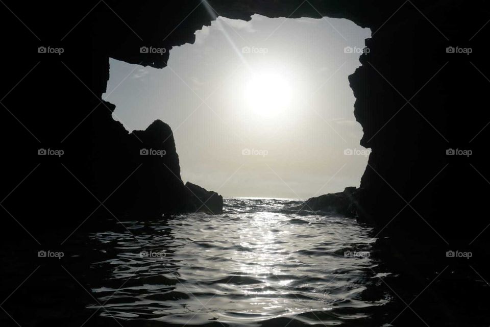 Cave#sea#sunrise