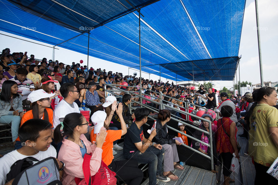 Audiences on the stadium 